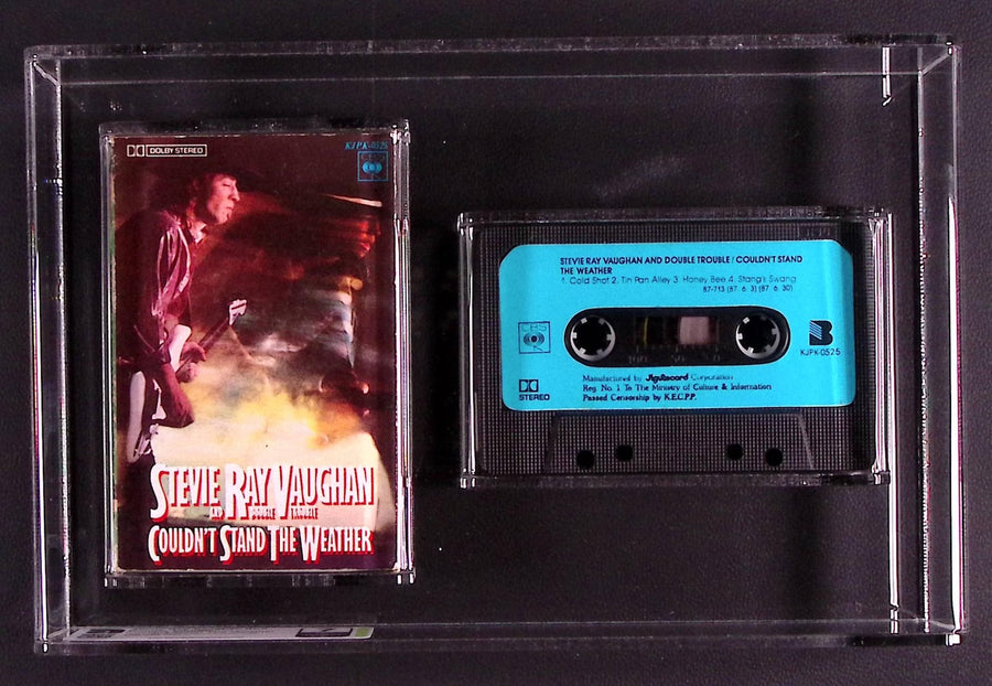 Stevie Ray Vaughan cassette in AMG case